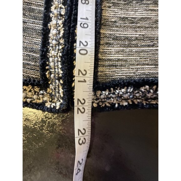 Talbots Black Tweed Cotton Blend Open Jacket Sz S - Picture 10 of 10